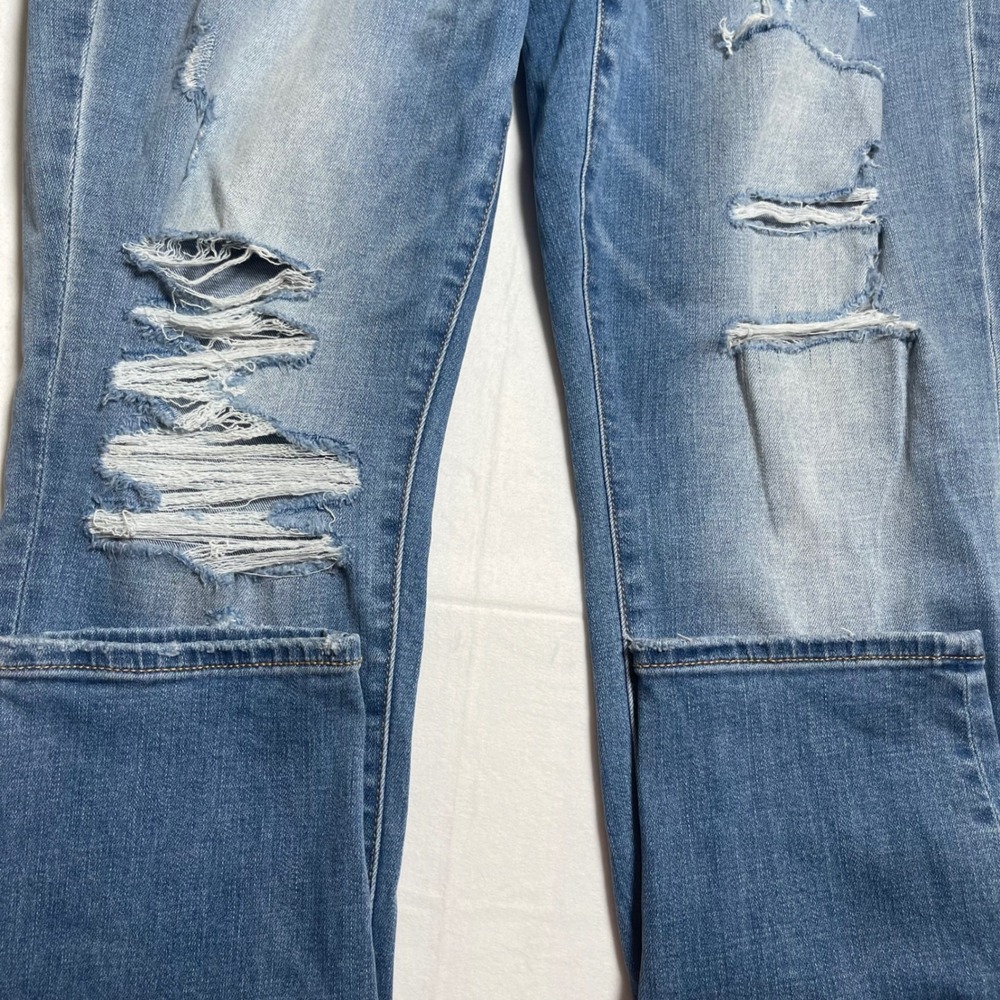 American Eagle Outfitters Light Blue Distressed Women's Jeggings - Picture 11 of 14